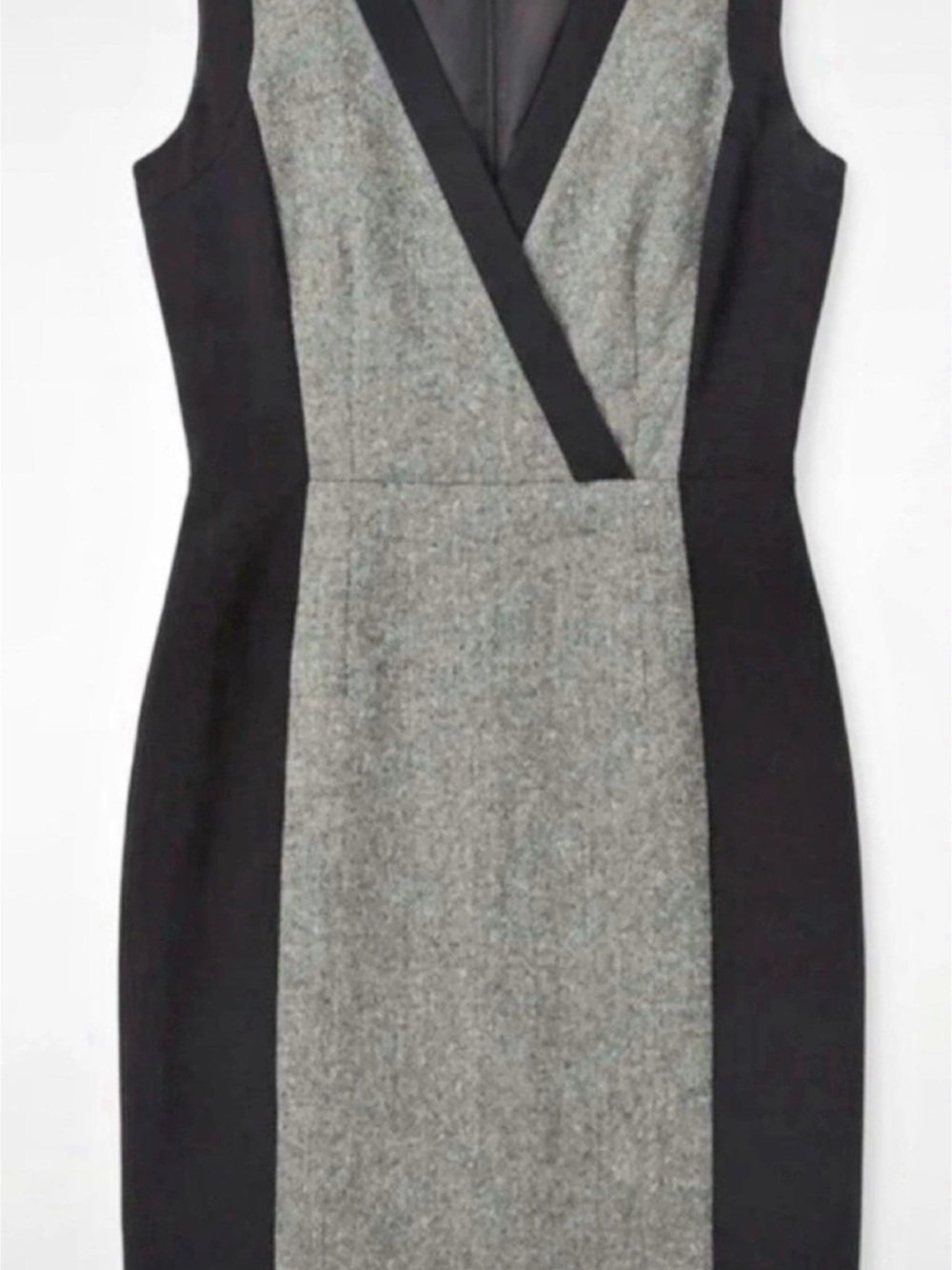 Color Block Mini Dress in Black & Gray Like New